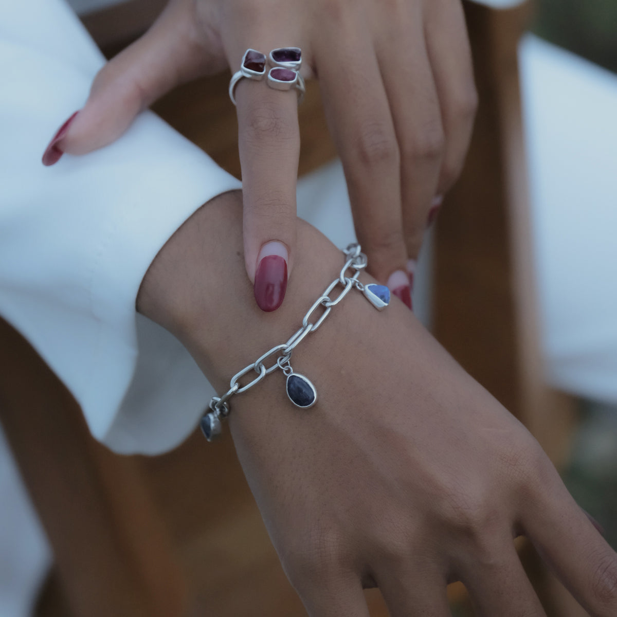 2 Pristine Chakra 925 Sterling Silver Rings