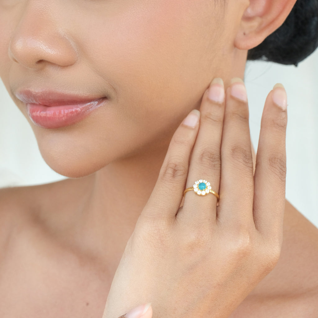 Cincin Flower Perak 925 Koleksi Azzura
