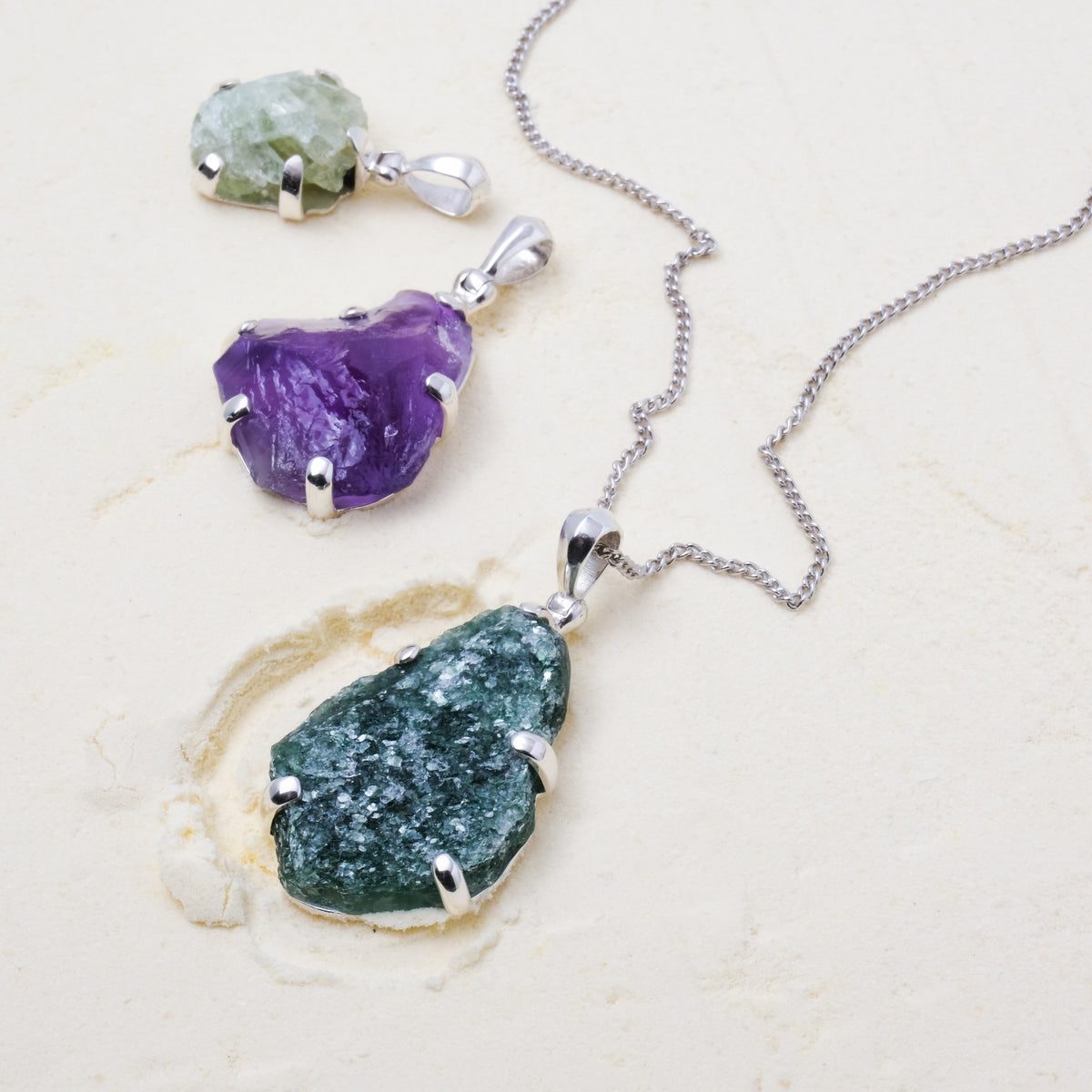 Pendant Silver 925 Koleksi Pristine Dengan Rawstonee
