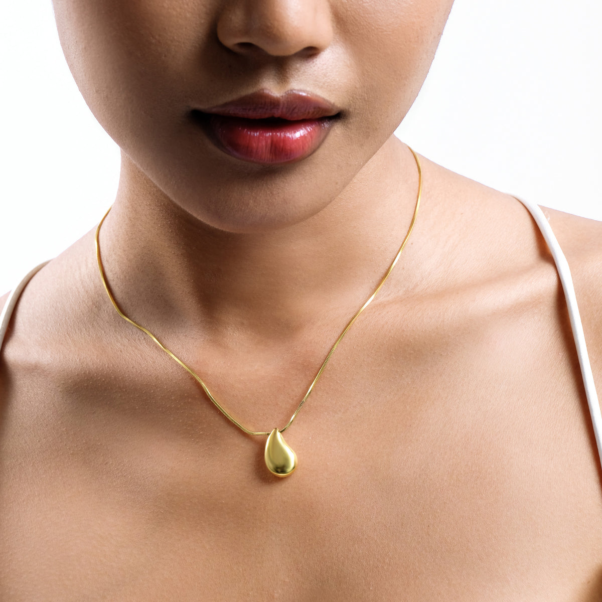 Elara Drop Collection Sterling Silver 925 Gold Plated Necklace