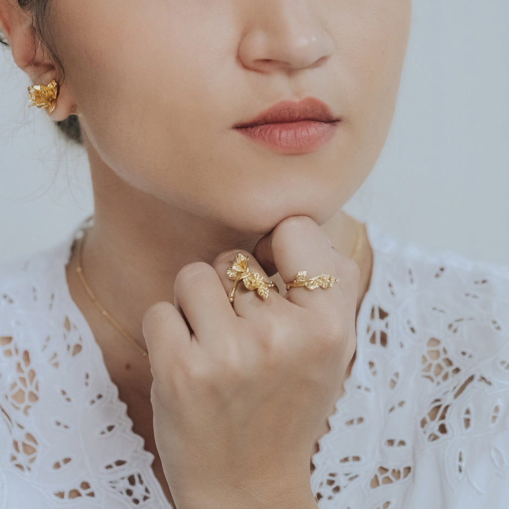Bougainvillea Split Ring Sterling Silver 925