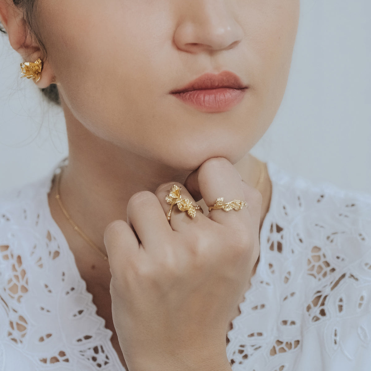 Bougainvillea Split Ring Sterling Silver 925