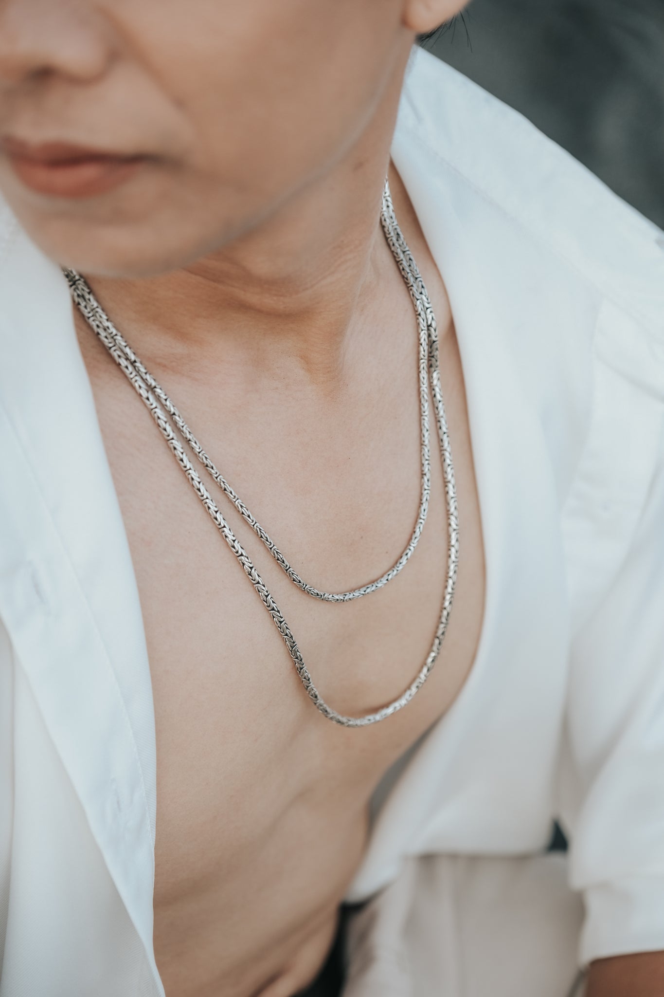Kalung Anyaman Perak 925 Pria Sunaka Jewelry Koleksi Sutramala Bima
