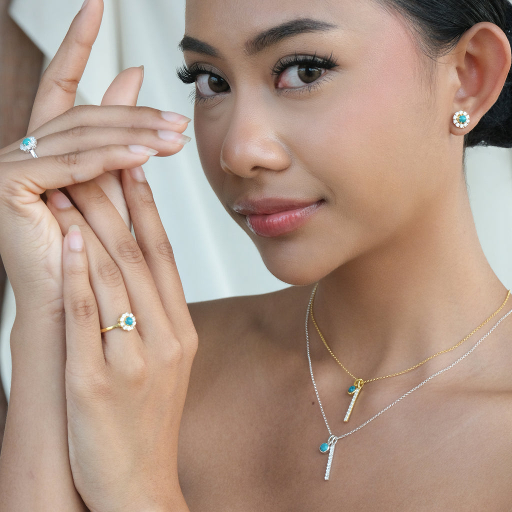 Kalung Duo Pendant Perak 925 Koleksi Azzura