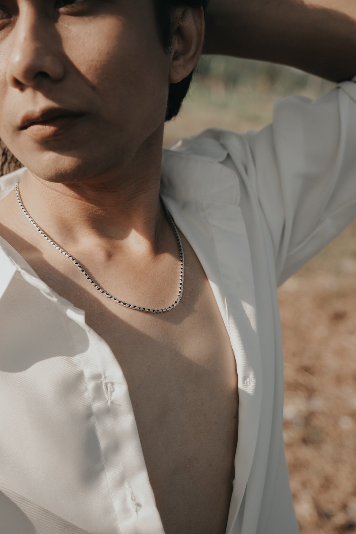 Men's 925 Silver Braided Necklace - Sunaka Jewelry Sutramala Yudistira Collection