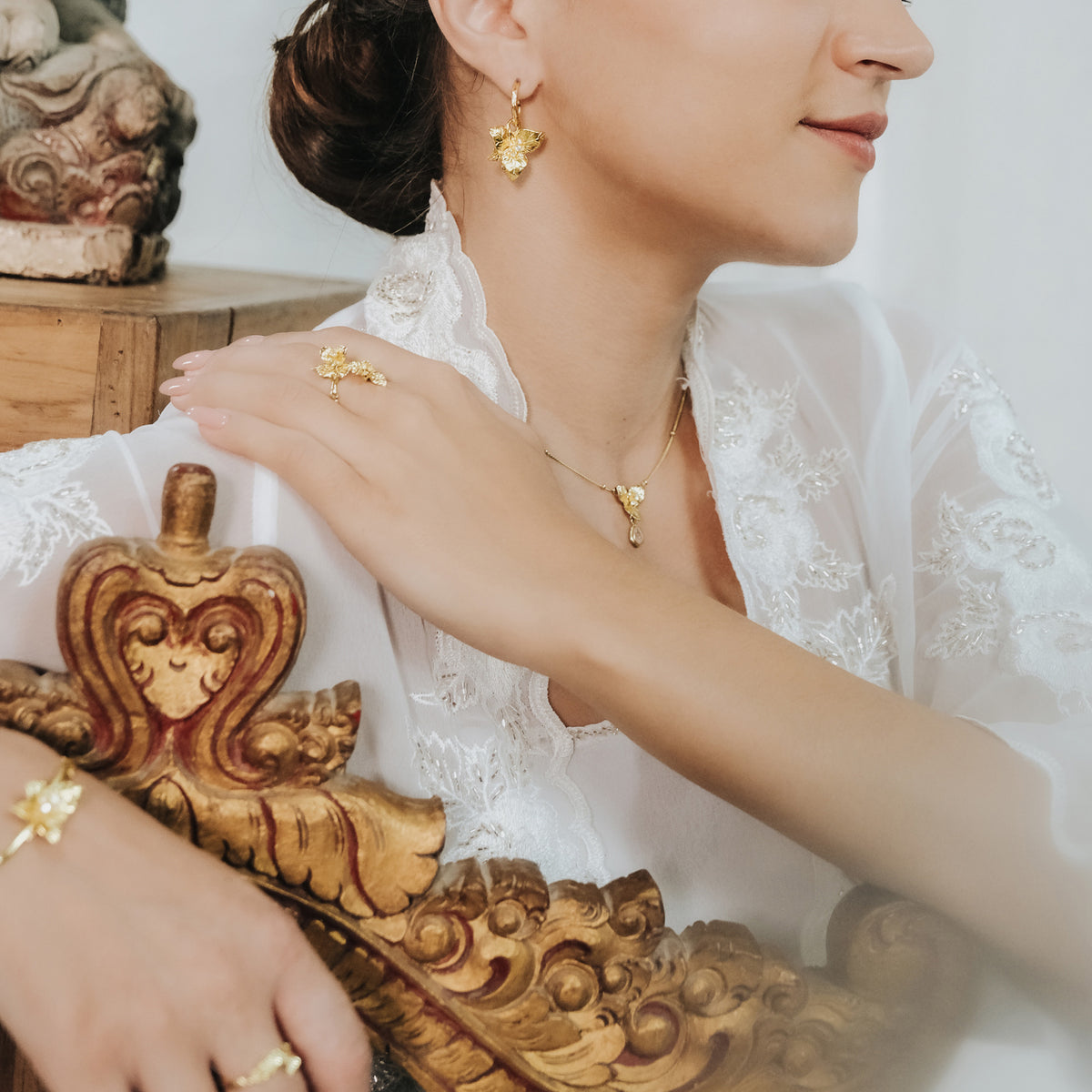 Bougainvillea Sterling Silver 925 Hoop Earrings