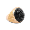 925 Sterling Silver Gold Plated Dragon Collection Ring