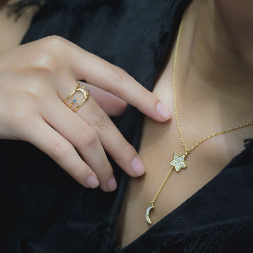 Kalung Perak Koleksi Selene Sterling Silver 925 Gold Plated