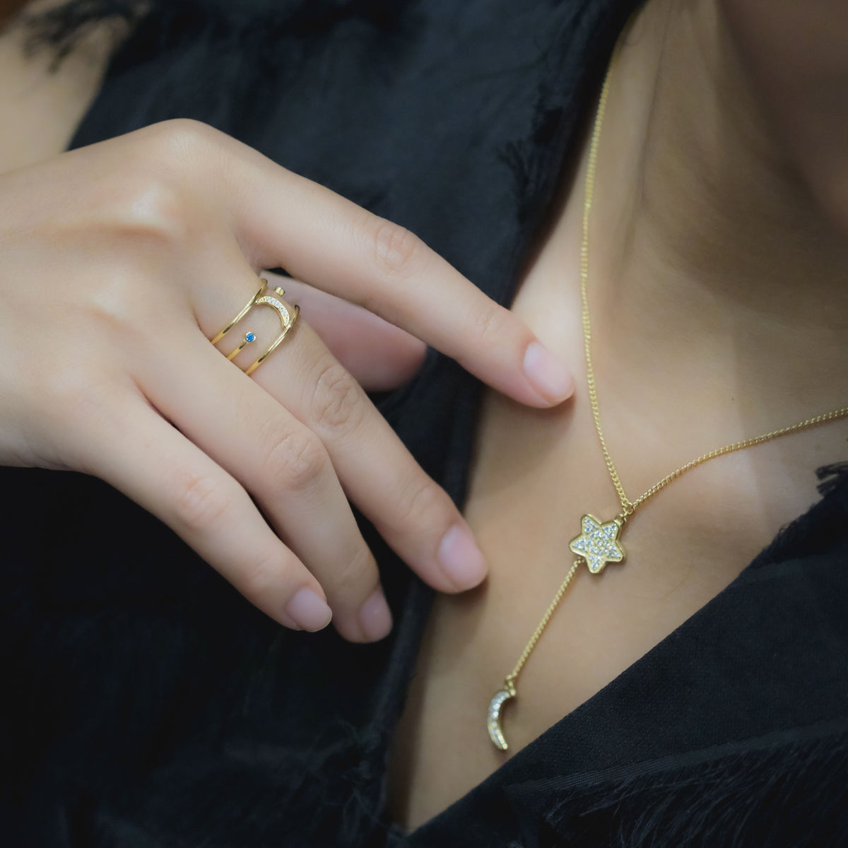 Kalung Perak Koleksi Selene Sterling Silver 925 Gold Plated