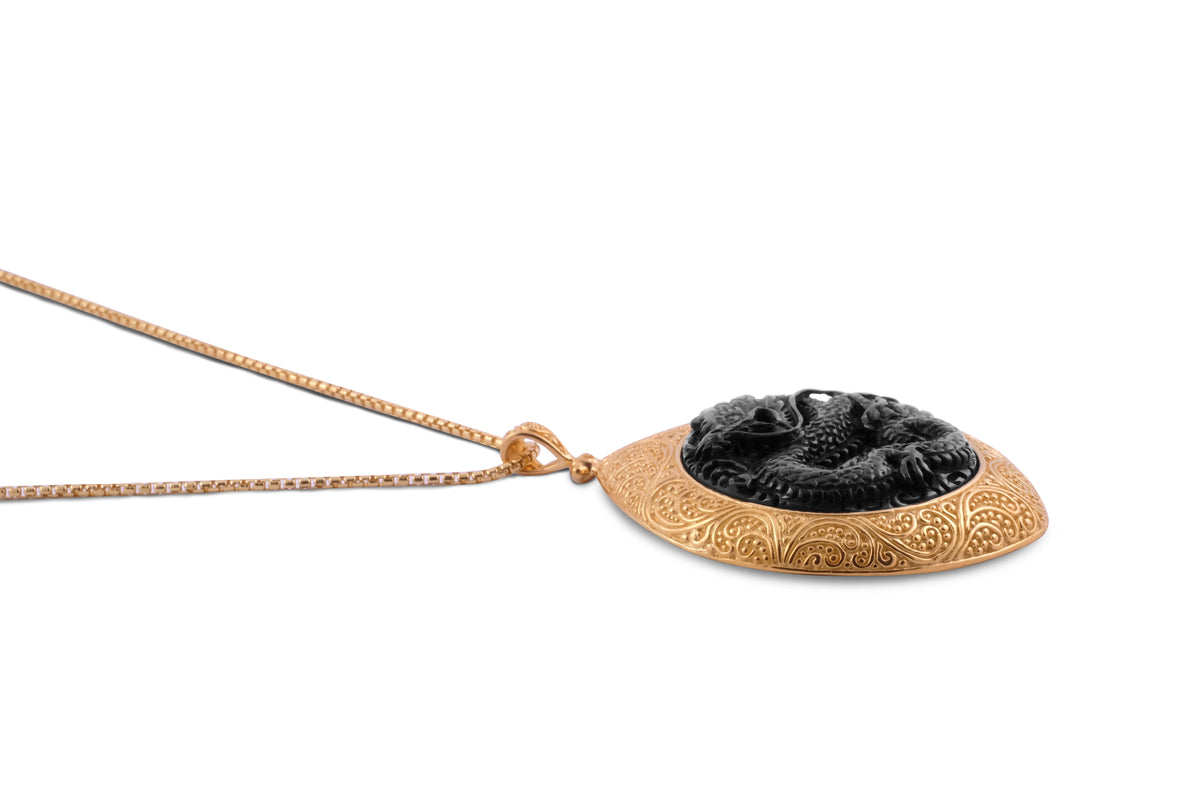 Pendant Perak Koleksi Naga Sterling Silver 925 Gold Plated