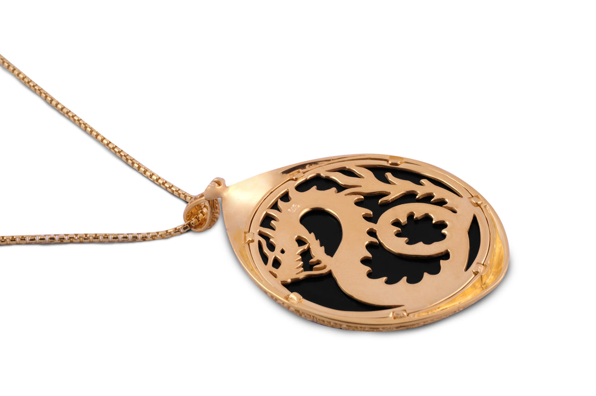 Pendant Perak Koleksi Naga Sterling Silver 925 Gold Plated