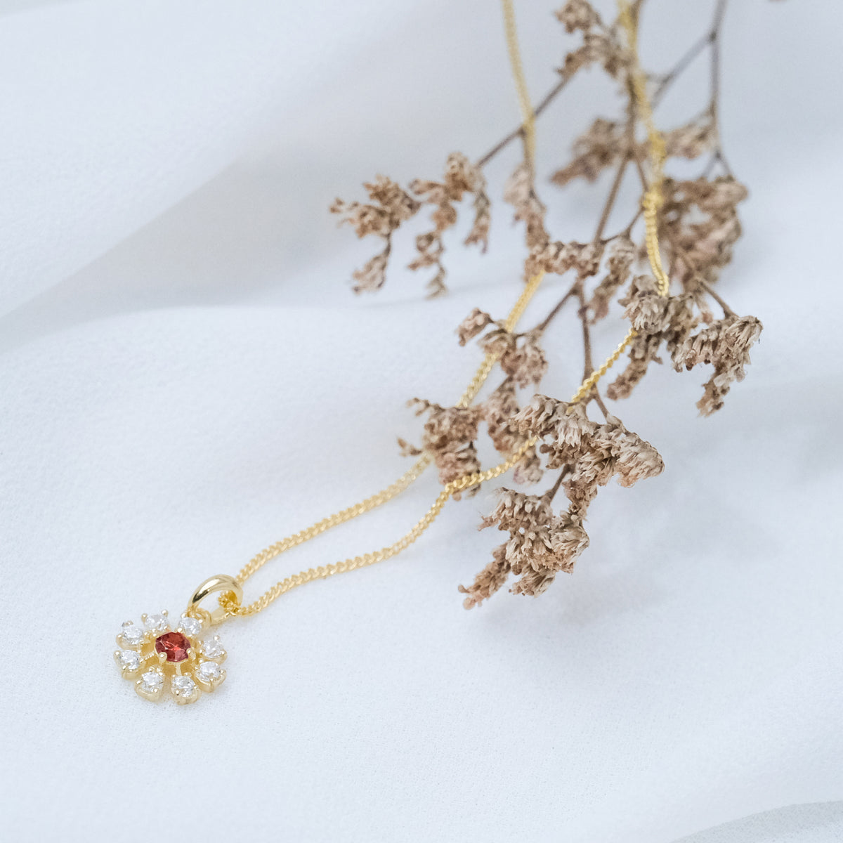 Coreopsis Collection Sterling Silver 925 Gold Plated Pendant