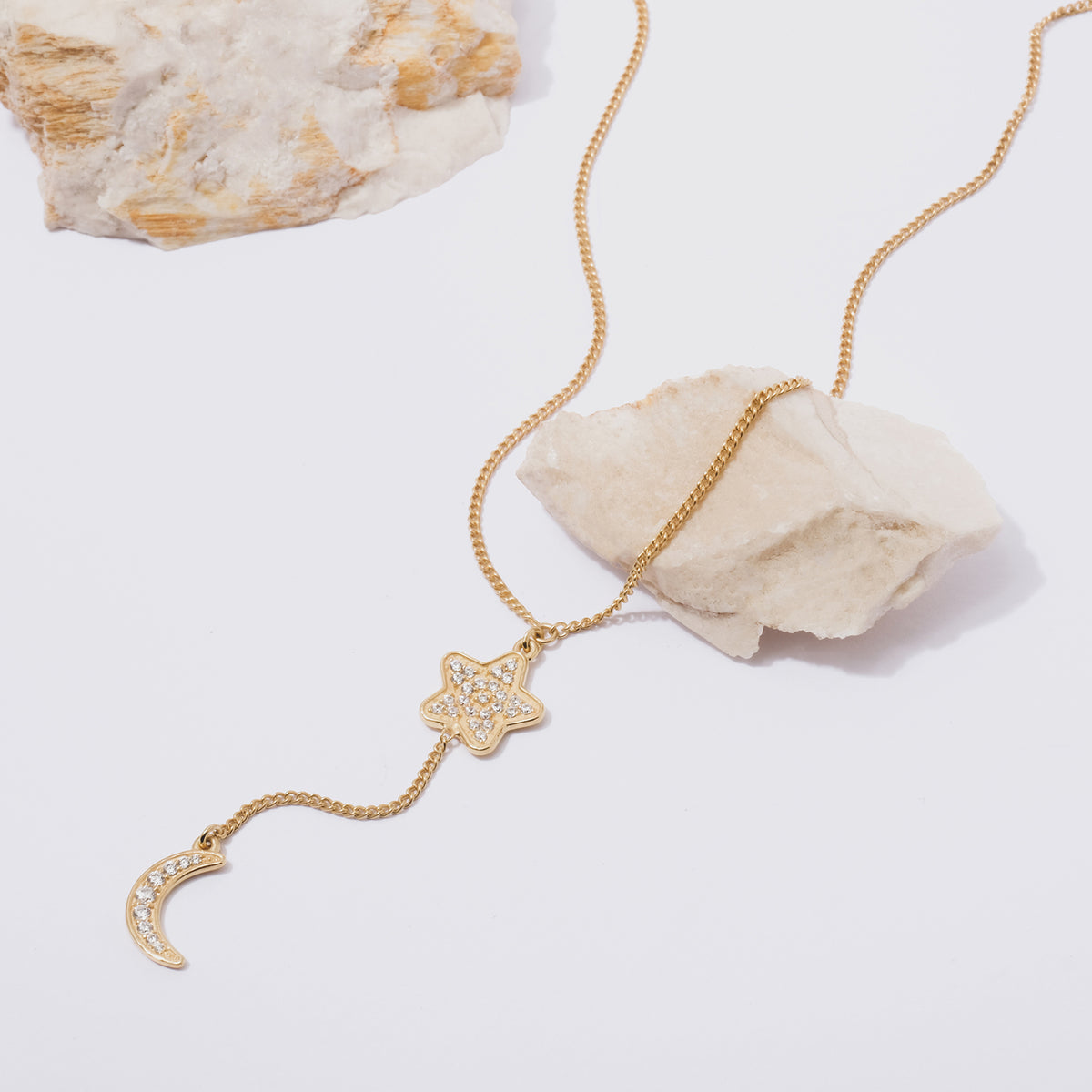 Selene Collection 925 Sterling Silver Gold Plated Necklace