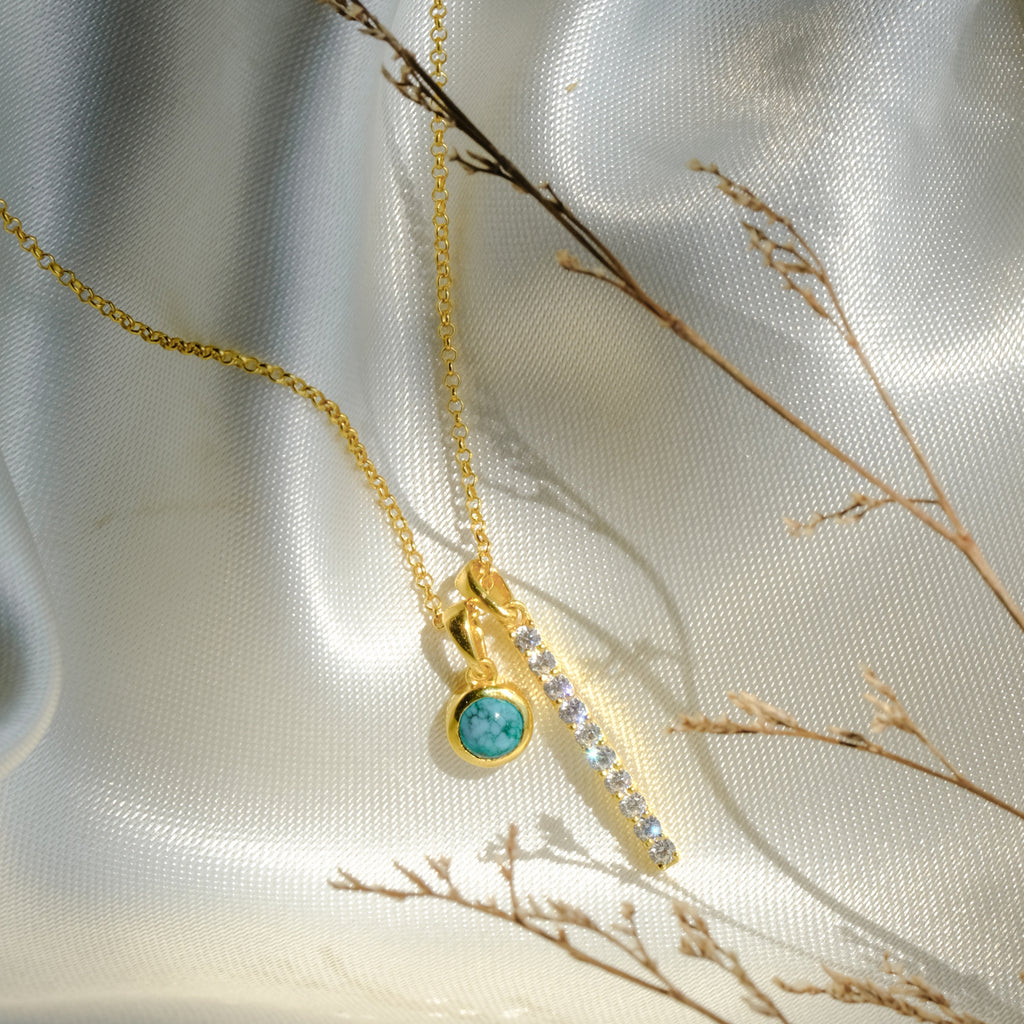 Kalung Duo Pendant Perak 925 Koleksi Azzura
