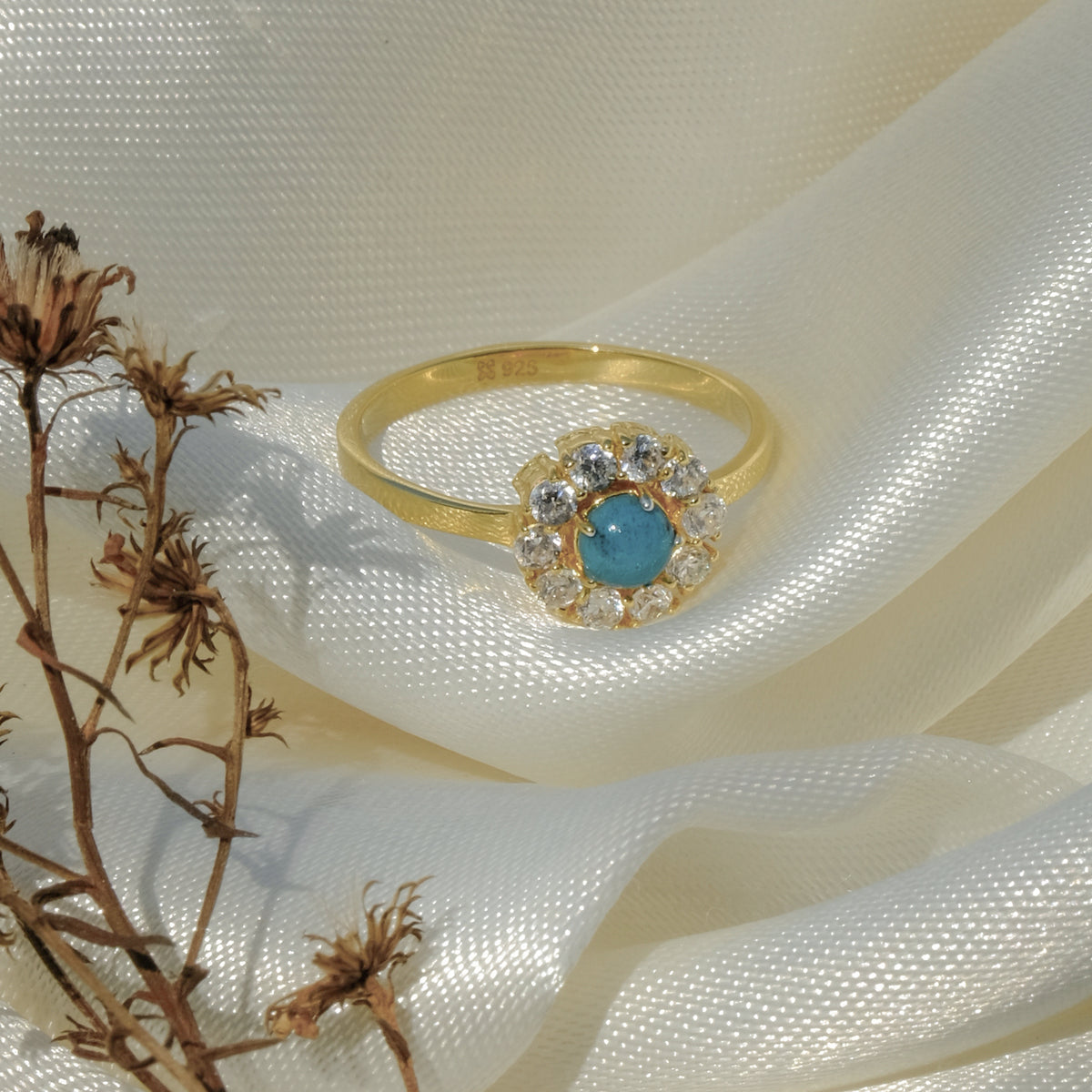 Cincin Flower Perak 925 Koleksi Azzura