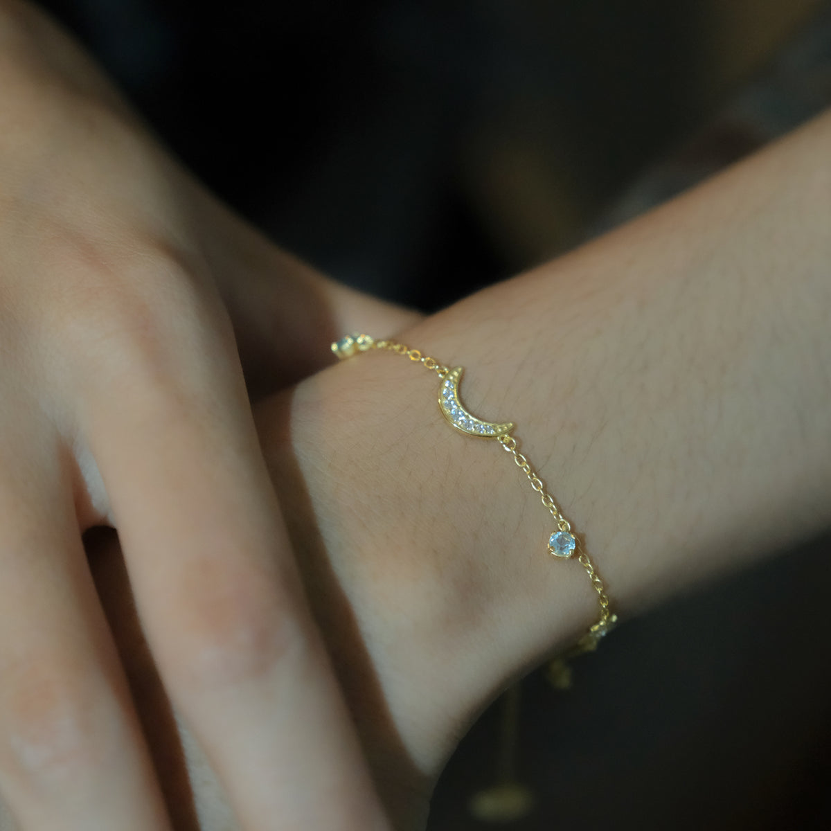 Gelang Perak Koleksi Selene Sterling Silver 925 Gold Plated