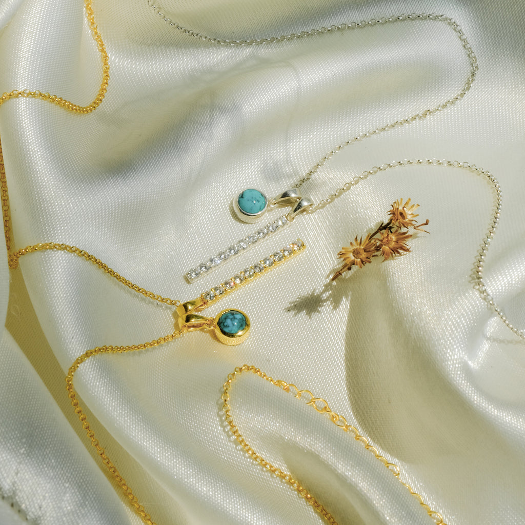 Kalung Duo Pendant Perak 925 Koleksi Azzura