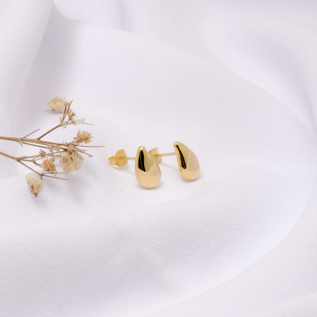 Elara Drop Stud Earrings Collection Sterling Silver 925 Gold Plated