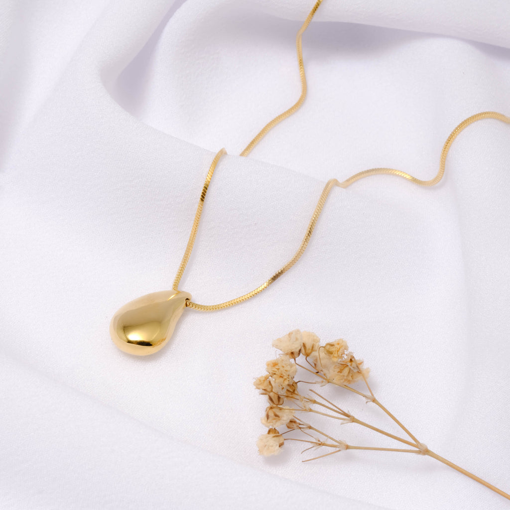 Elara Drop Collection Sterling Silver 925 Gold Plated Necklace