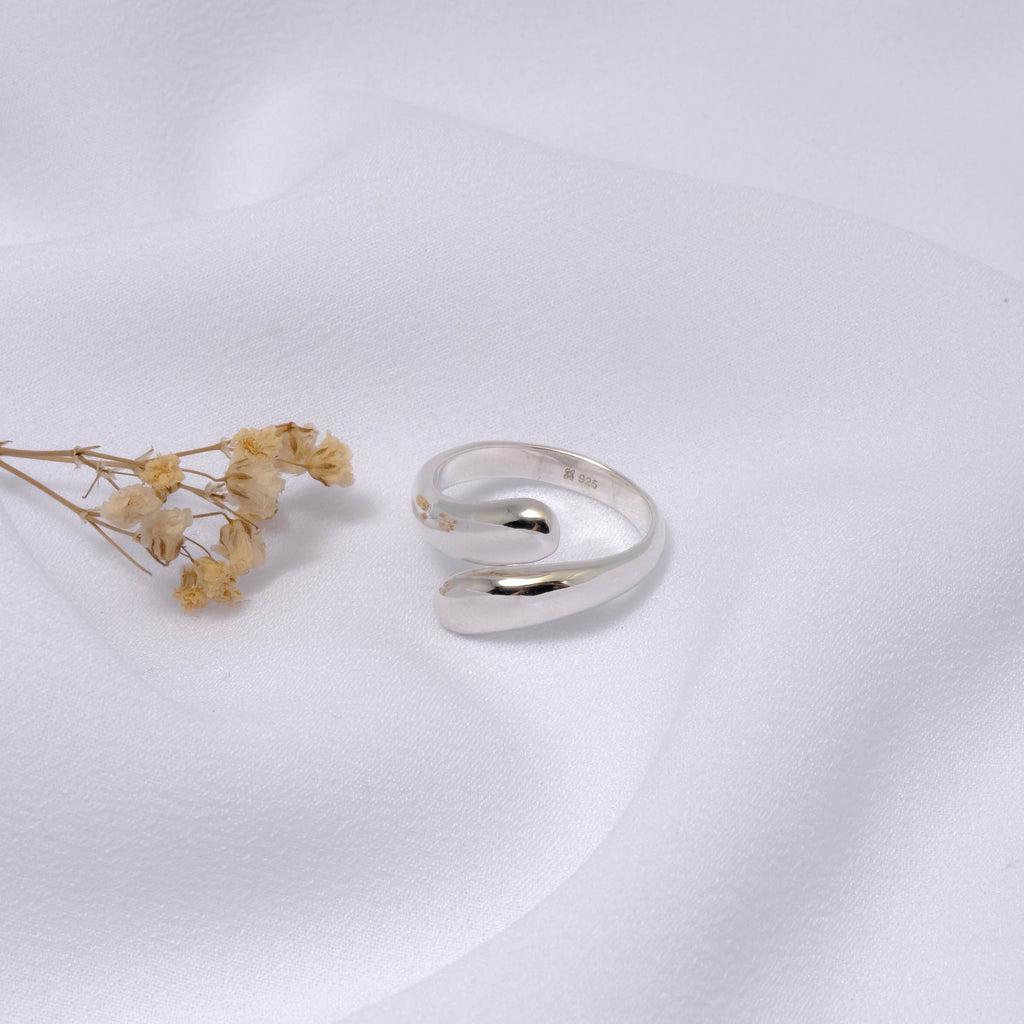 Elara Drop Sterling Silver 925 Adjustable Ring