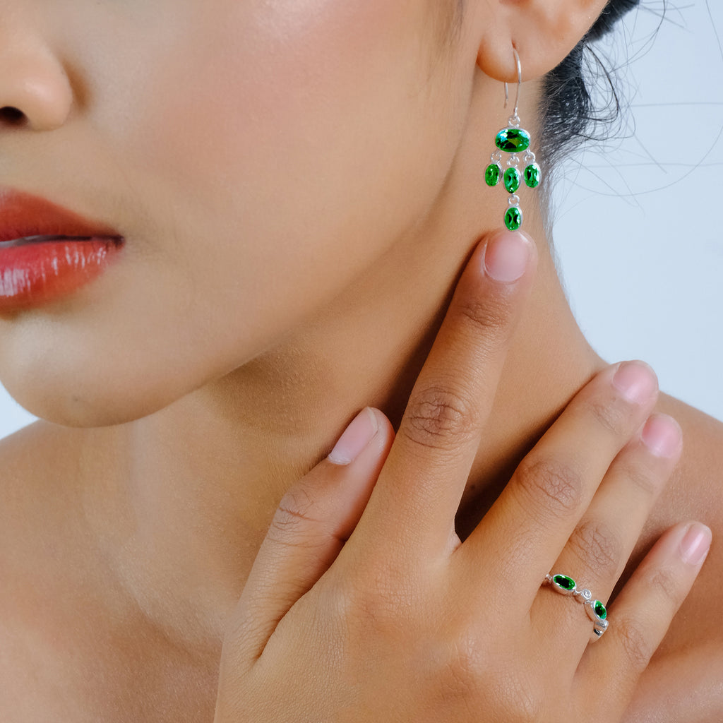 Anting Dangling Chandelier Long 2 Perak 925 Koleksi Alleania
