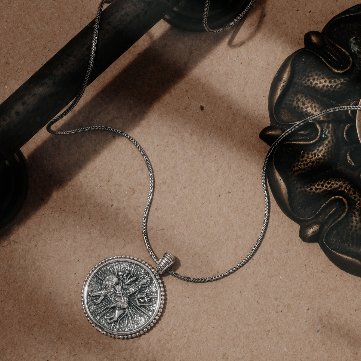 Durga Silver Pendant Goddess Amulet Sterling Silver Collection