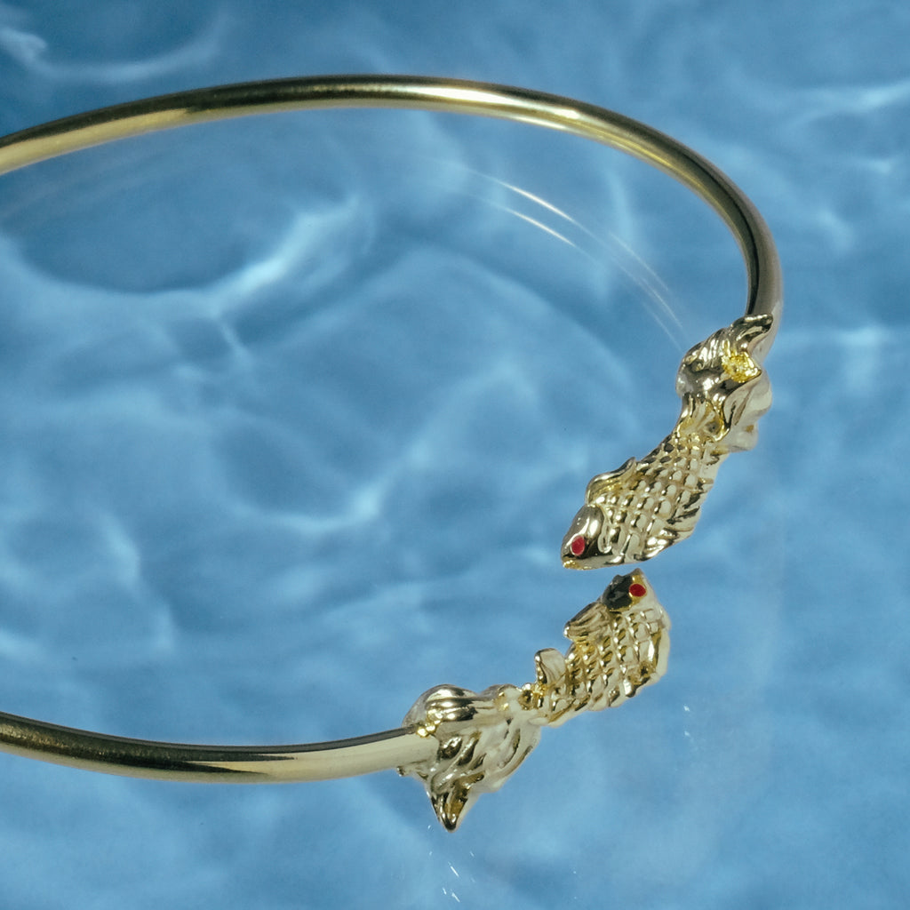 Gelang Bangle Perak Yamabuki Sterling Silver 925 Gold Plated
