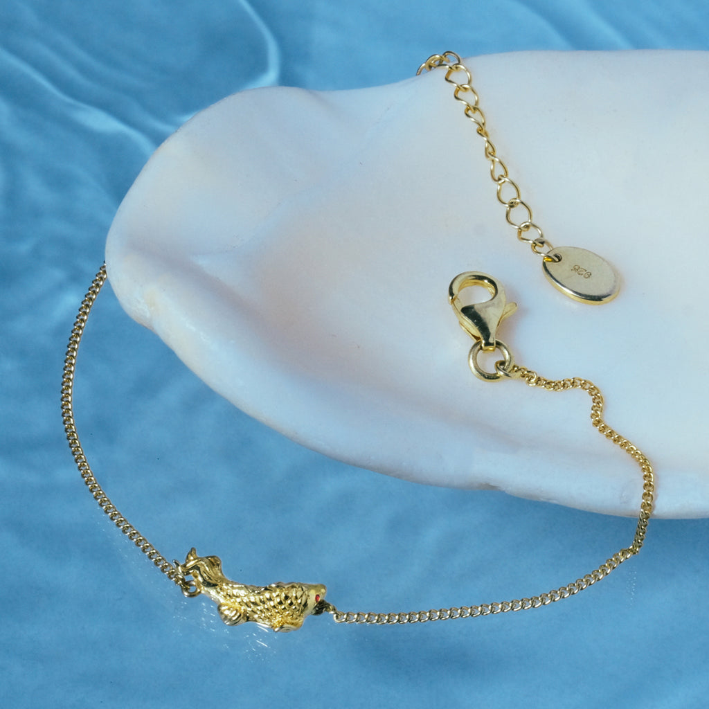 Gelang Rantai Perak Yamabuki Sterling Silver 925 Gold Plated