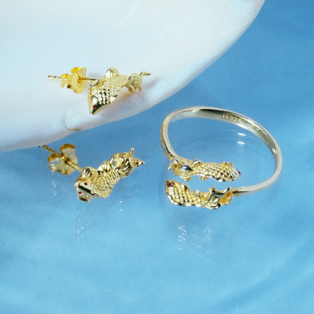 Cincin Perak Yamabuki Sterling Silver 925 Gold Plated