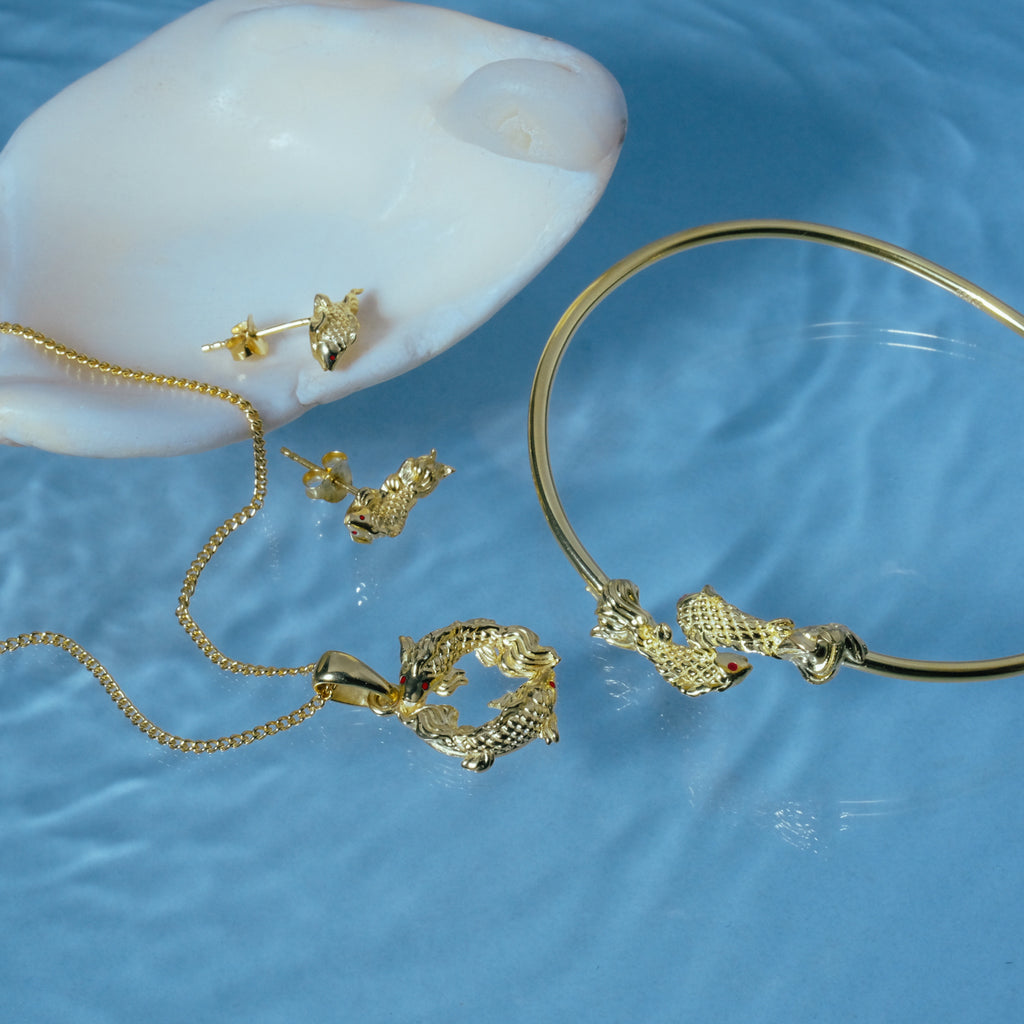 Yamabuki Sterling Silver 925 Gold Plated Pendant