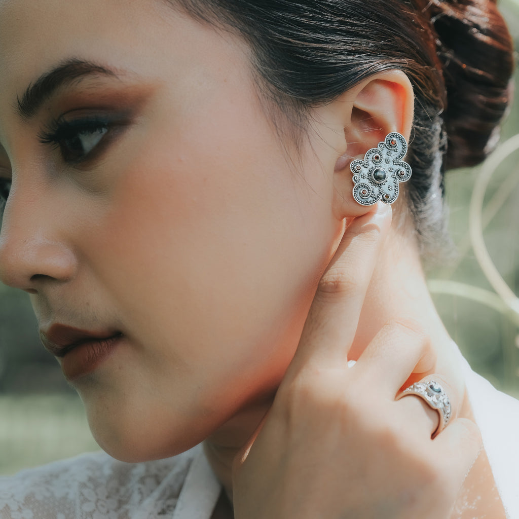 Anting Earclimber 2 Perak 925 Koleksi Wangsa