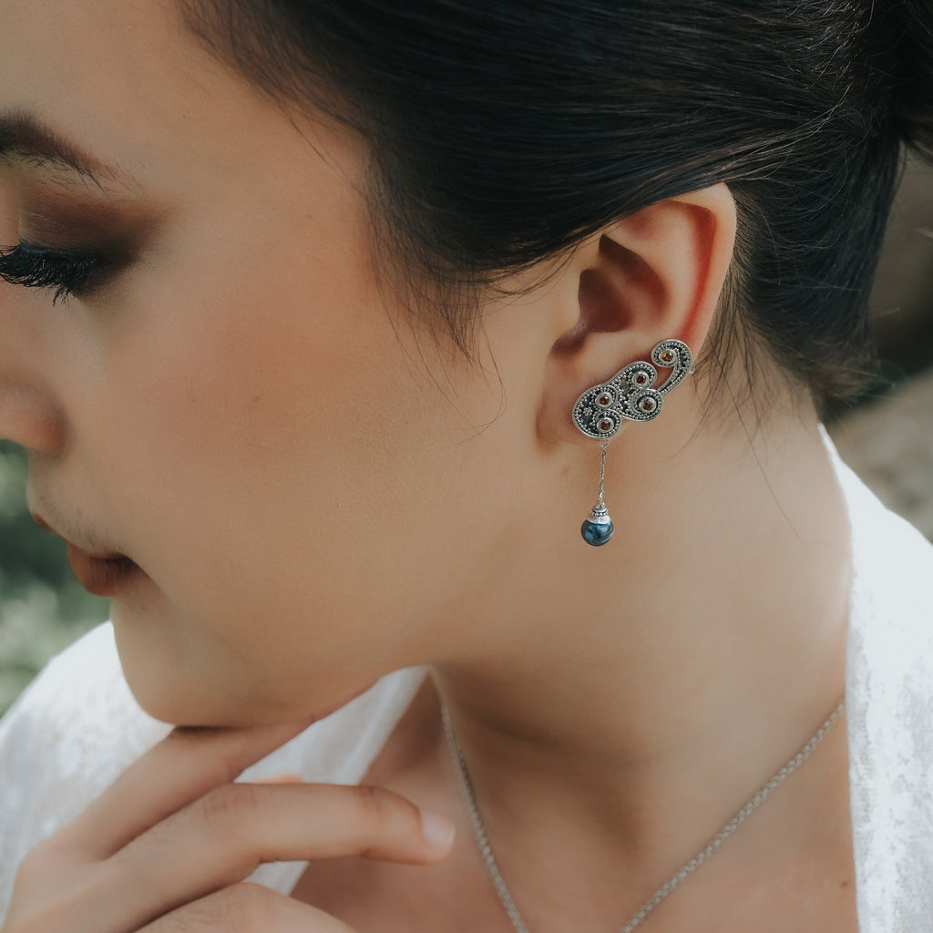 Anting Earclimber 1 Perak 925 Koleksi Wangsa