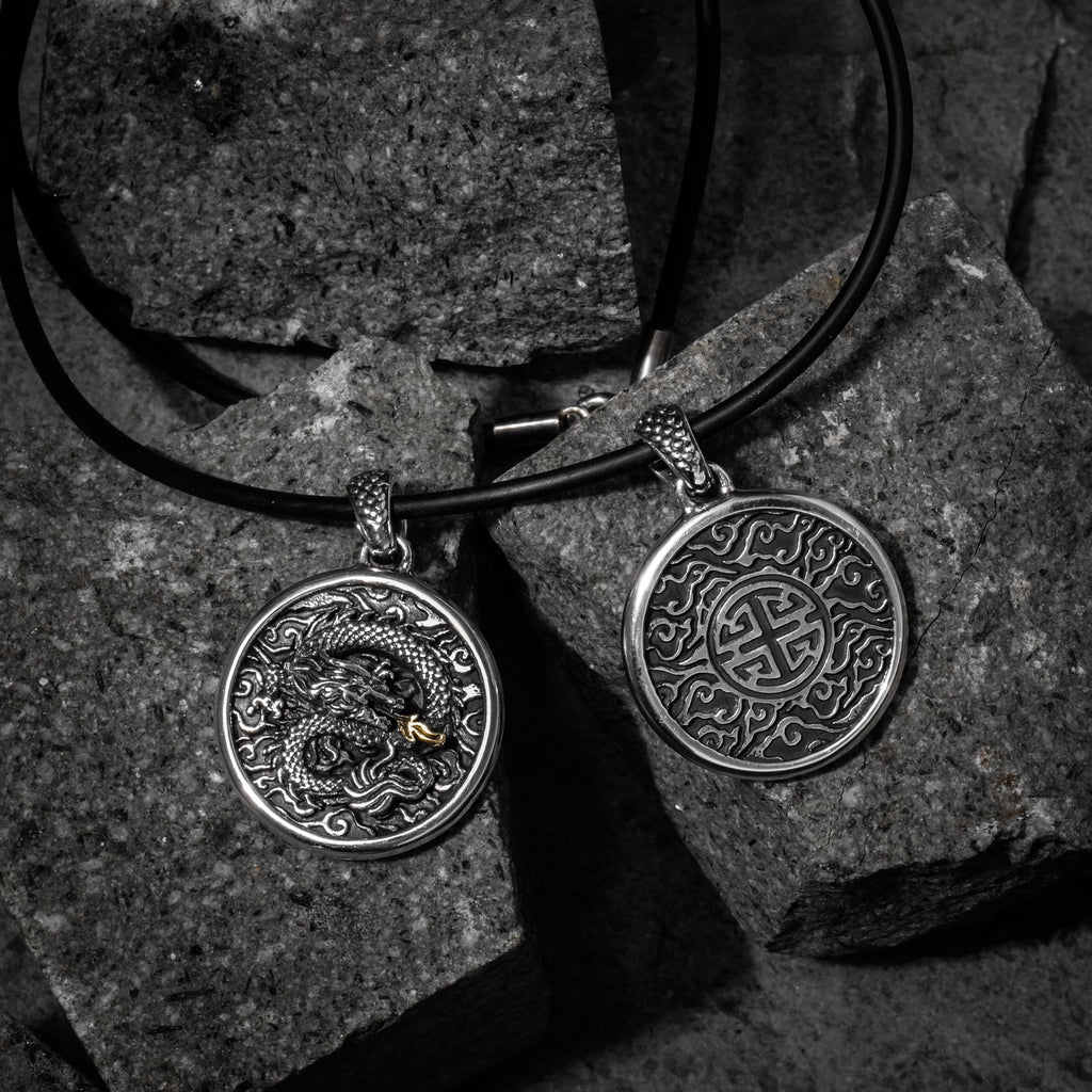 Pendant Perak Bulat Koleksi Dragon Sterling Silver