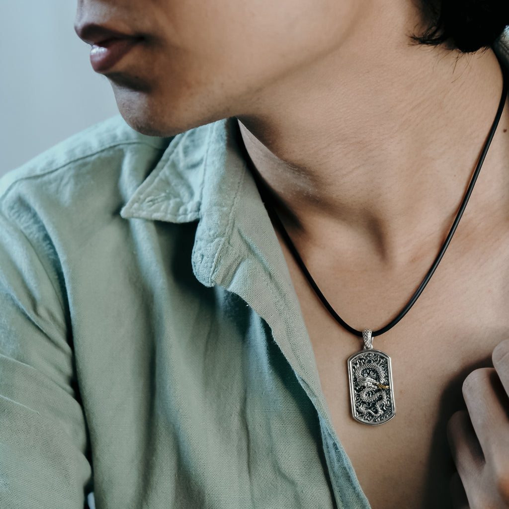 Pendant Perak Kotak Koleksi Dragon Sterling Silver