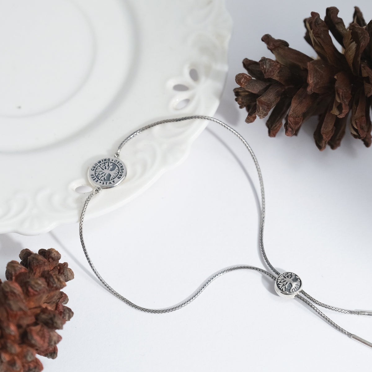 Tree Of Life Drawstring Bracelet New Design Sterling Silver Collection