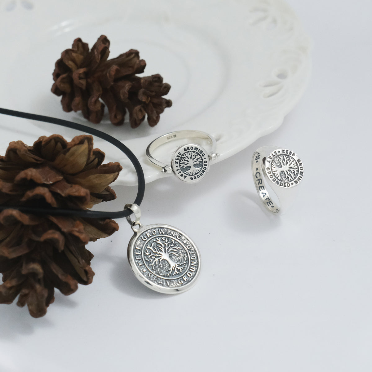 Sterling Silver Tree of Life Signet Ring New Design Collection