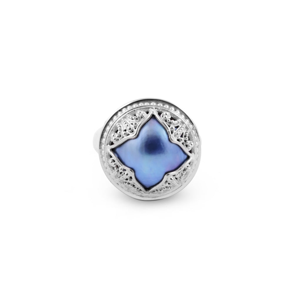 Padma Acala Collection Gold Plated 925 Silver Cocktail Ring