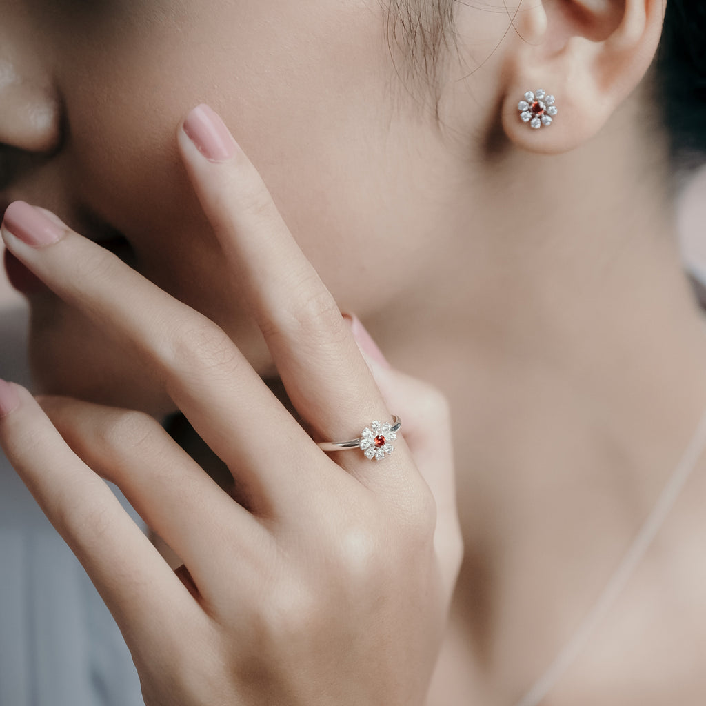 Anting Stud Koleksi Coreopsis Sterling Silver 925