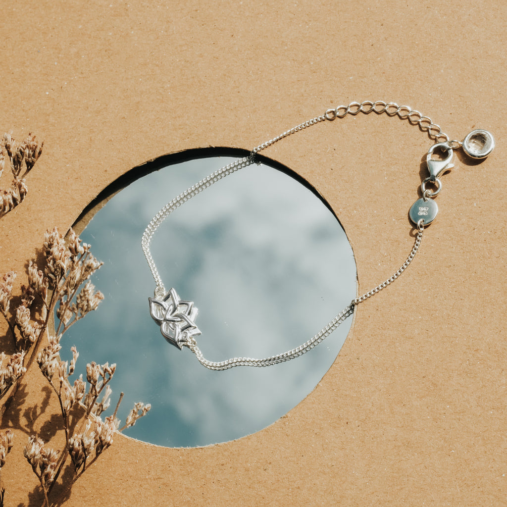 Water Lily Collection Sterling Silver Bracelet