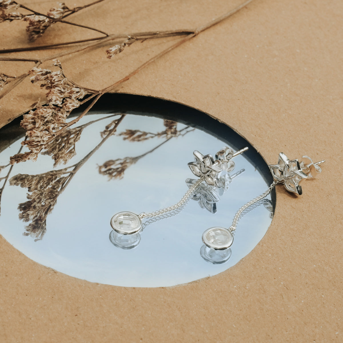 Water Lily Sterling Silver Earrings Collection