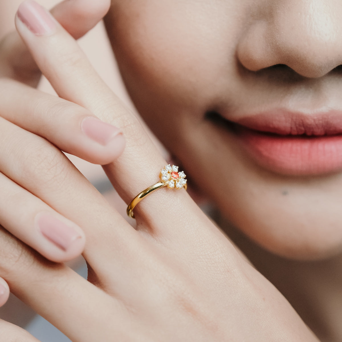 Cincin Koleksi Coreopsis Sterling Silver 925 Gold Plated