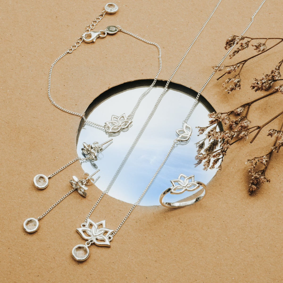Water Lily Sterling Silver Earrings Collection