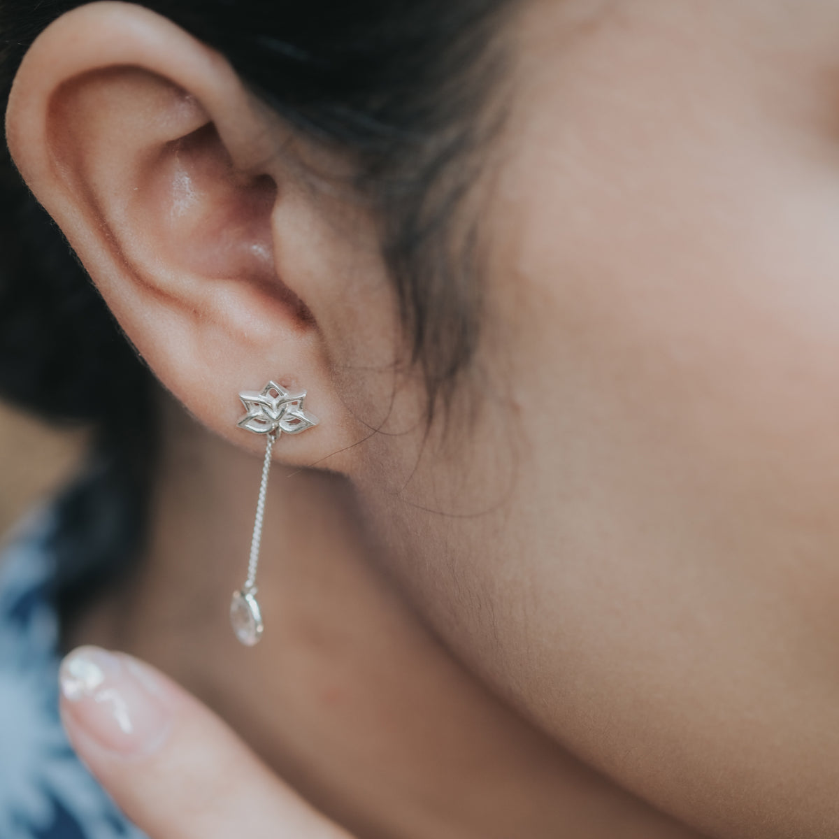 Water Lily Sterling Silver Earrings Collection
