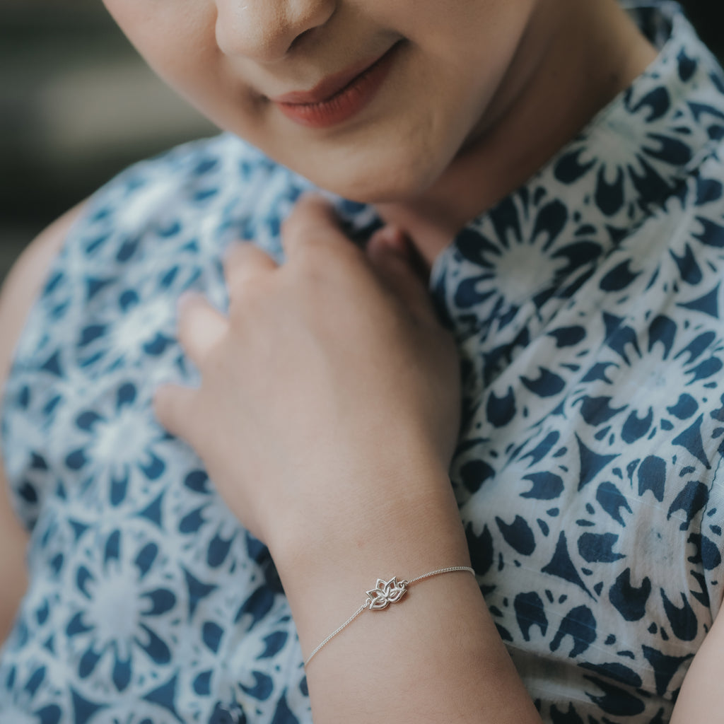 Water Lily Collection Sterling Silver Bracelet