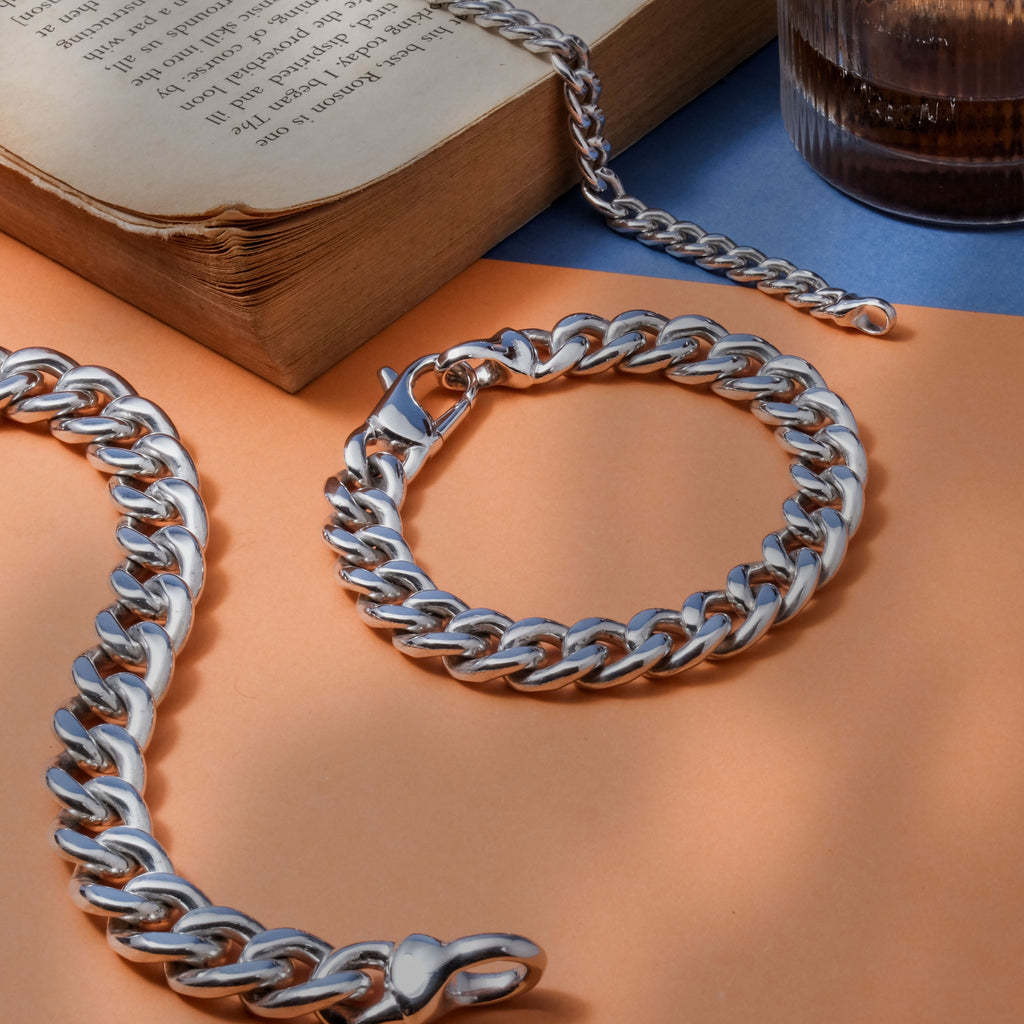 Cuban Sterling Silver 925 Sunaka Jewelry Collection Chain Bracelet