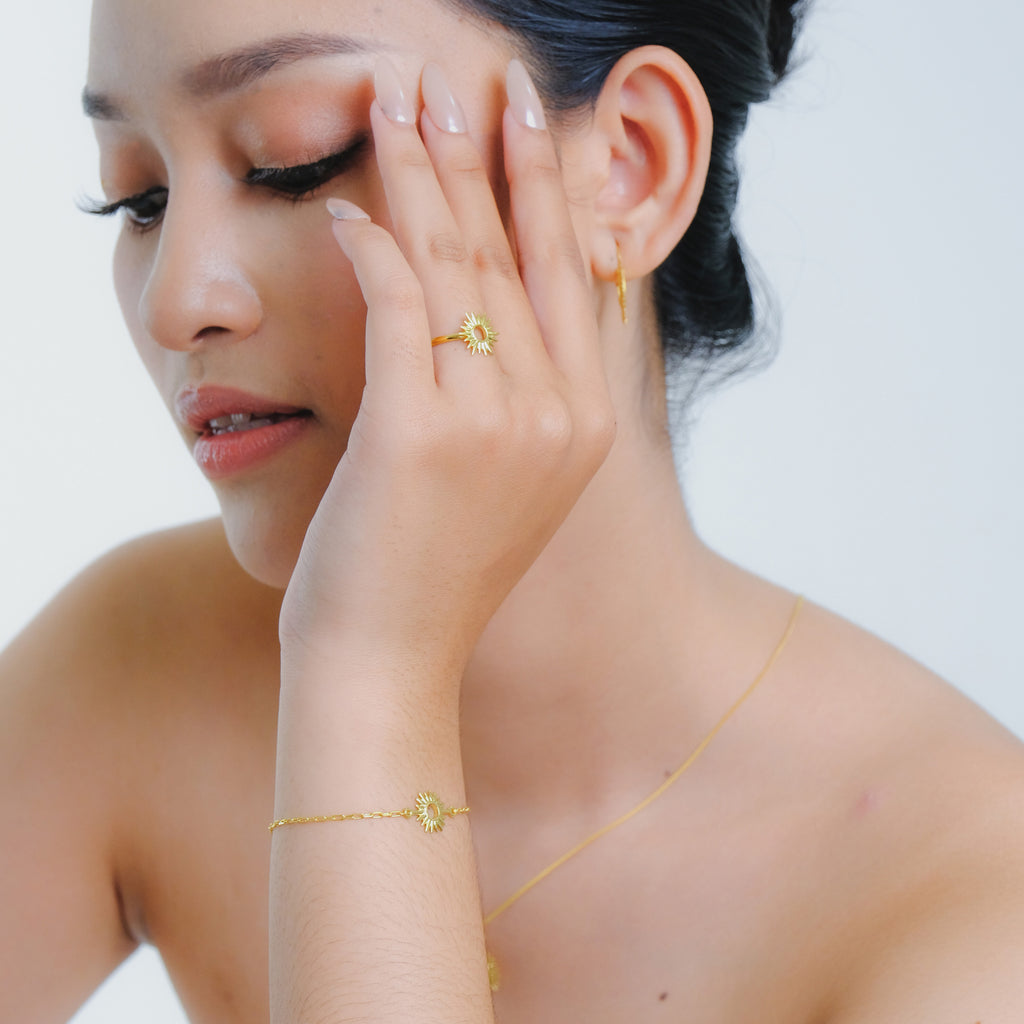 Sunburn Collection Gold Plated 925 Sterling Silver Bracelet