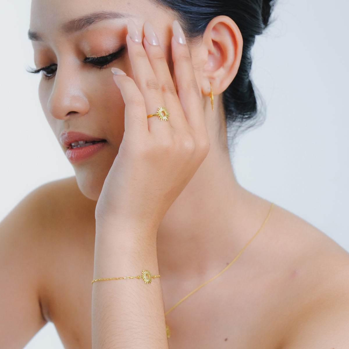 Sunburn Collection Gold Plated 925 Sterling Silver Bracelet