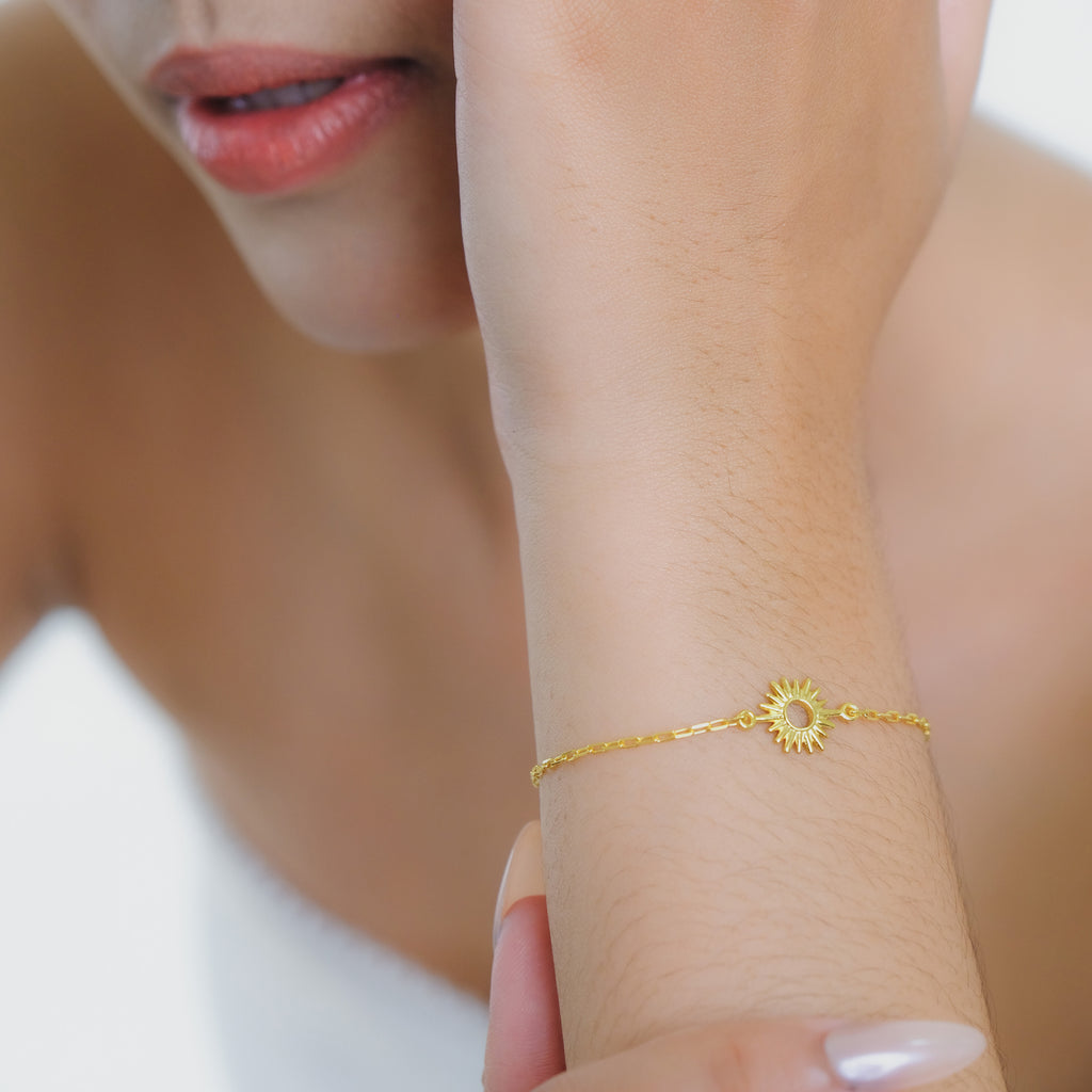Sunburn Collection Gold Plated 925 Sterling Silver Bracelet