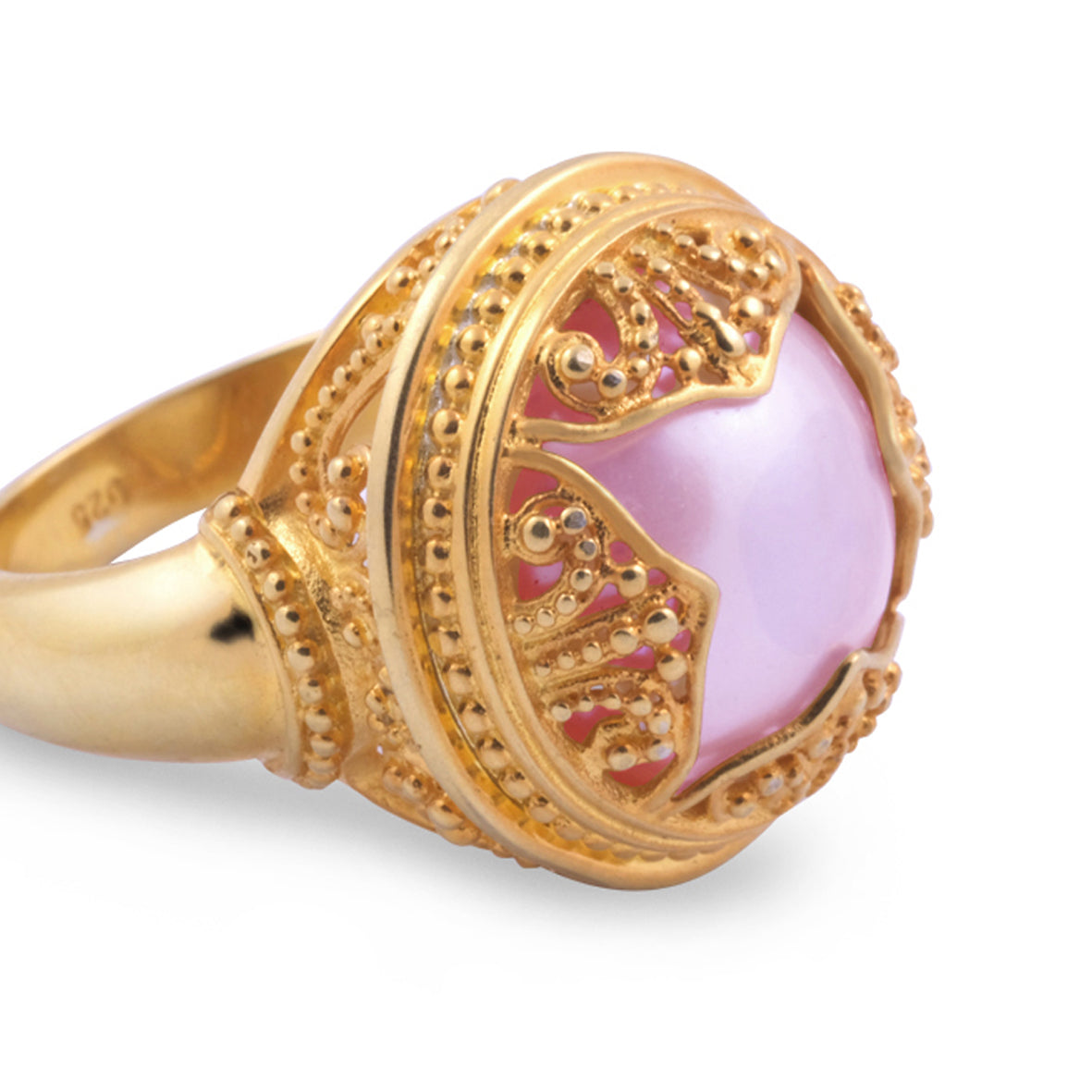 Padma Acala Collection Gold Plated 925 Silver Cocktail Ring