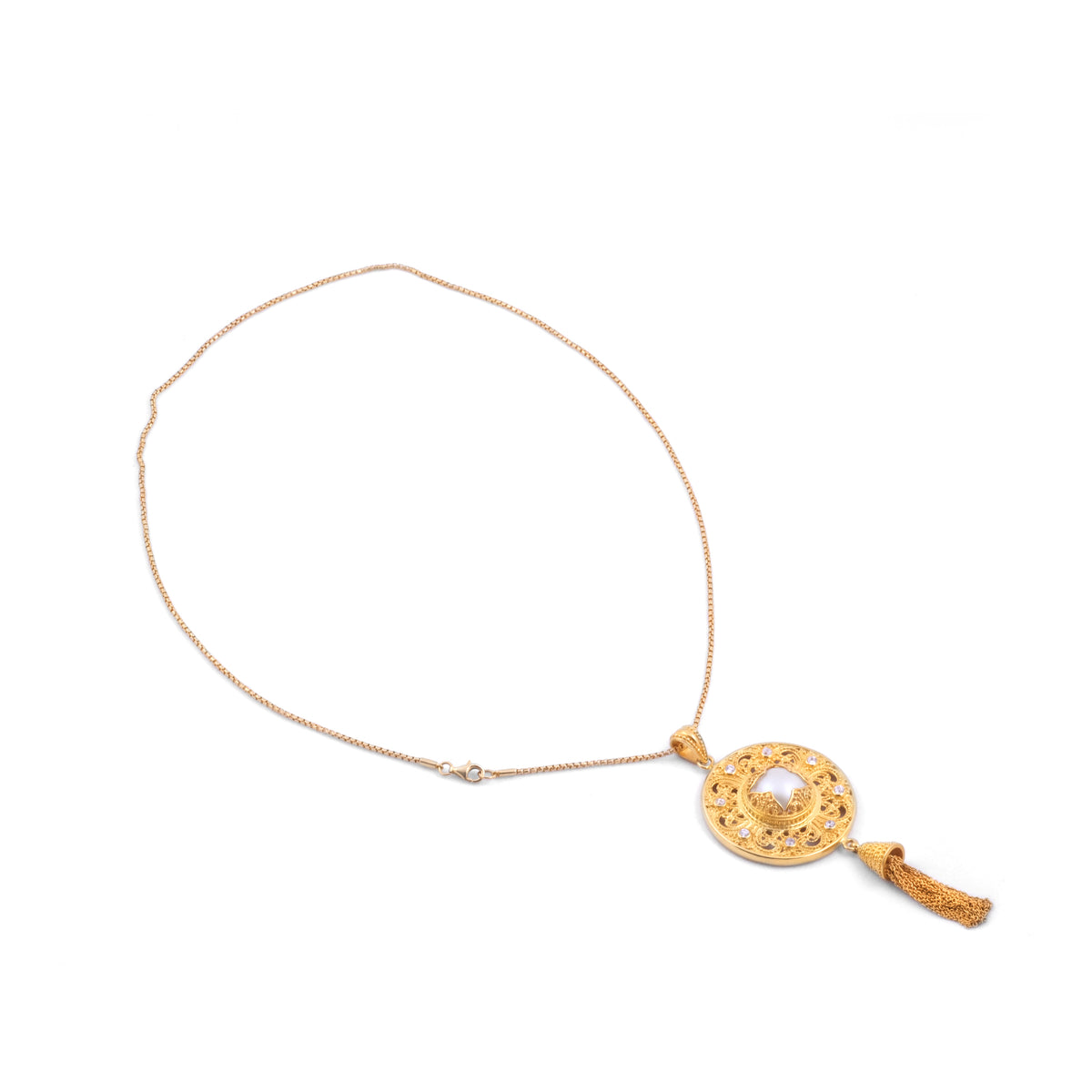 925 Silver Pendant Padma Acala Collection Gold Plated